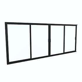 Landskap Skjutdörr Robust Året runt 2+2 Skjutdörrsparti B4847mm x H2000 Svart 60897821
