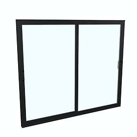 Landskap Skjutdörr Robust Året Runt 2-del Skjutdörrsparti B2350mm x H2000 Svart 60846704