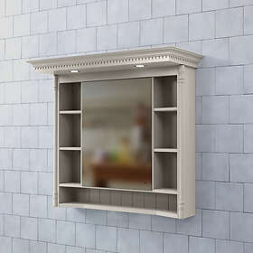 Björbo Badrum Spegelskåp Valhall med Belysning 90 Sand V95Ö