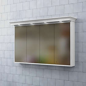 Björbo Badrum Spegelskåp Saga med Belysning 120 Antikvit SSS121