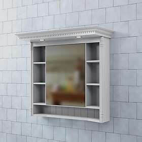 Björbo Badrum Spegelskåp Valhall med Belysning 90 Ljusgrå V9LÖ