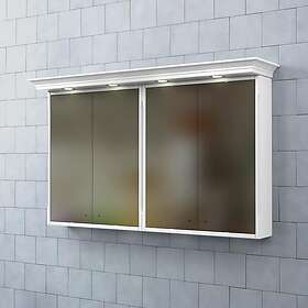 Björbo Badrum Spegelskåp Saga med Belysning 130 Vit SSS13V