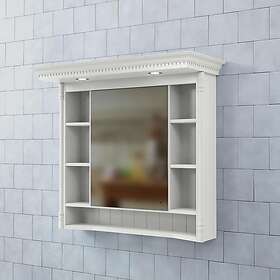 Björbo Badrum Spegelskåp Valhall med Belysning 90 Varmgrå V92Ö