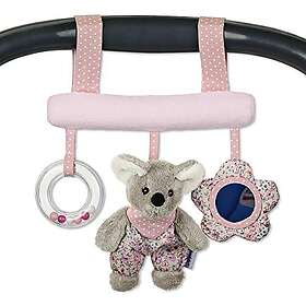 Sterntaler 6602001 Leksaker att hänga upp med kardborreband, mus mabel, inklusive skallra, ålder: För spädbarn från födseln, rosa/flerfärgad