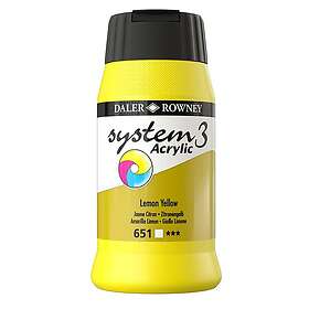 ABA Skol Akrylfärg System 3 Acrylic 500ml citrongul 1264651