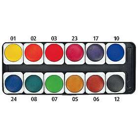 ABA Skol Akvarellfärg 12 st cinnoberröd 2405303