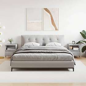 vidaXL Nattbord 2 st betonggrå 40x35x50 cm konstruerat trä 830613