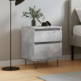 vidaXL Nightstand Concrete Grey 40x35x50cm Engineered Wood 830676