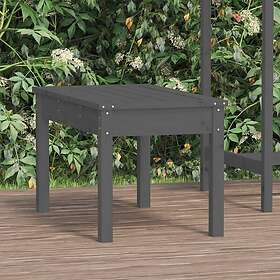 vidaXL Trädgårdsbänk grå 80x44x45 cm massiv furu 823999