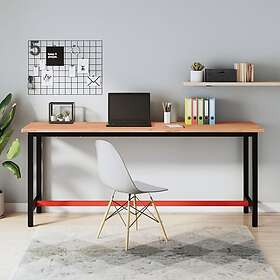 vidaXL Arbetsbänk 200x55x81,5 cm massivt bokträ och metall 3188907