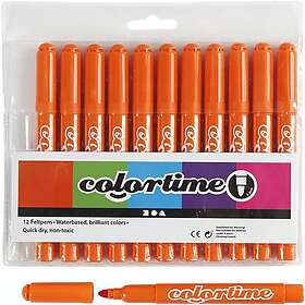 Creativ Company Tuschpennor Colortime Spets 5 mm 1 Förp tuschpennor, orange, spets mm, 12 st./ förp. 37338