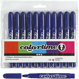Creativ Company Tuschpennor Colortime Spets 5 mm 1 Förp tuschpennor, mörkblå, spets mm, 12 st./ förp. 37355