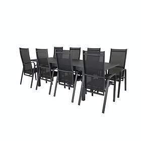 Venture Home Matgrupp Madrid 160/240 med 8 Copacabana Chairs Marbella Bord160/24