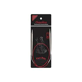 ChiaoGoo Knit Red Rundstickor Stainless Steel Kirurgiskt Stål 80 cm 3 mm