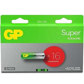 GP Batteries Super Alkaline Battery AA 15A/LR6 1.5V 16-pack