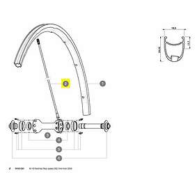 Mavic Kit 10 Front/rear Rsys 2020 Spokes Silver 282,7 mm