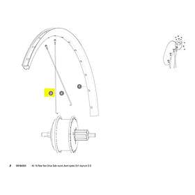 Mavic Kit 16 Rear Ksyrium S Disc Ebm Spokes Silver 251 mm