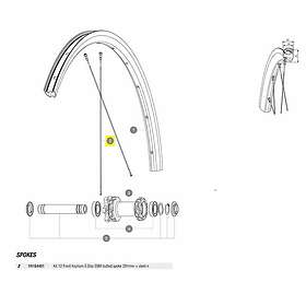 Mavic Kit 12 Front Ksyrium S Disc Ebm Spokes Silver 291 mm