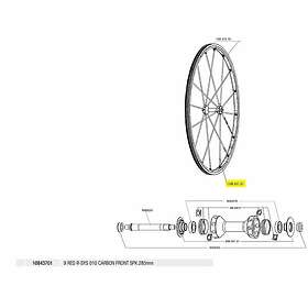 Mavic R-sys Front 9 Units Spokes Silver 285 mm