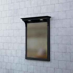 Björbo Badrum Spegel Saga med Belysning 60 Svart SSP69