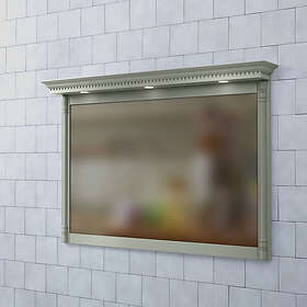 Björbo Badrum Spegel Valhall med Belysning 120 Mossgrön V127S