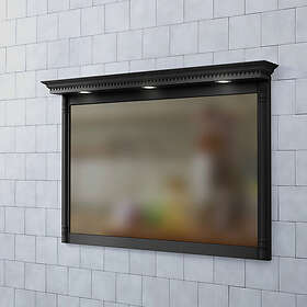 Björbo Badrum Spegel Valhall med Belysning 120 Svart V129S