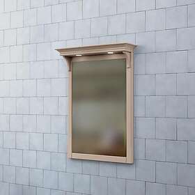 Björbo Badrum Spegel Saga med Belysning 60 Gammalrosa SSP64