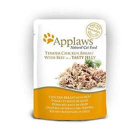 Applaws 16 x Wet Cat Food 70g Jelly pouch Chicken & beef
