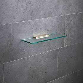 Miller Badrum shylla Classic Glashylla 400 mm inkl. väggfäste i polerad obehandlad mässin 810240MP