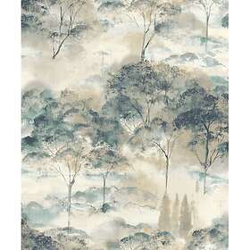 Casadeco Riverside 4 Sila Beige Mastic/Bleu Paon RIVI89556174