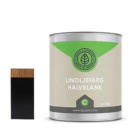 Linoljefärg Selder & Co Svart (0,9l, Halvblank)