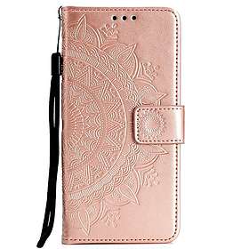 Inskal Huawei P30 Lite Leather Wallet Case Mandala Mönster Rose Gold