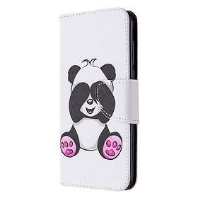 Inskal Huawei Y5p rutigt läderplånbok Baby Panda