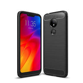 Inskal Motorola Moto G7 Power Brushed Carbon Fiber Texture Case Black