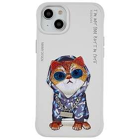 Inskal iPhone 14 Skal Hybridplast Hoodie Katt