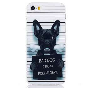 Inskal iPhone SE 5 5S Skal Flexibel TPU Bad Dog