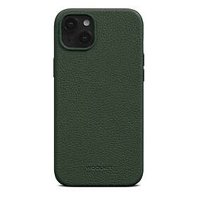 Woolnut iPhone 15 Plus Skal Äkta Läder MagSafe-kompatibelt Grön