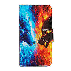 Inskal Xiaomi Mi 10T Lite 5G Redmi Note 9 Pro 5G Leather Wallet Case Wolf