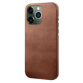 Inskal iPhone 14 Pro Skal Imitationsläder Brun