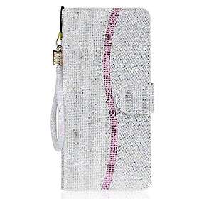 Inskal Samsung Galaxy A24 Plånboksfodral med Rem Silvrigt Glitter