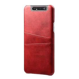 Inskal Samsung Galaxy A80 Skal med Korthållare Röd