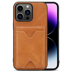 Inskal iPhone 14 Pro Skal med Korthållare och Stativfunktion Brun