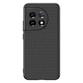 Inskal One Plus 11 Kolfiber Läder Skal Svart Grå