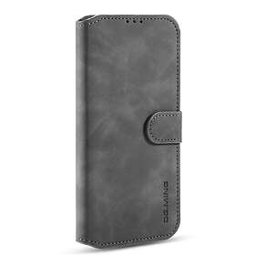 Inskal Samsung Galaxy A42 5G DG.Ming Retro Leather Wallet Case Grey