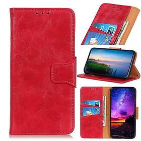 Inskal Samsung Galaxy A20S Neutral Leather Wallet Case Red