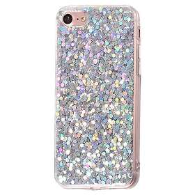 Inskal iPhone SE (2022/2020) 8 7 Skal Silvrigt Glitter