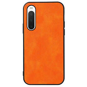 Inskal Sony Xperia 10 IV Hybrid Skal Litchi-textur Orange