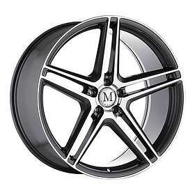 Mandrus Bremen Gloss Gunmetal W/ Mirror Cut Face 9.5X18 5/112 ET49 CB66.6