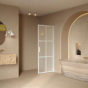 Hietakari Duschdörr Bläk 738 Paris Vändbar vändbar duschvägg vit/satin 695x1950 738-66-4