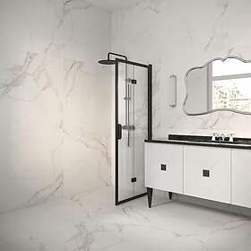 Hietakari Duschdörr Bläk 881 New York Vikbar NY vikbar duschvägg svart/reed 780 881-94-2